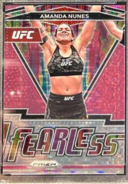 Amanda Nunes 2022 Panini Prizm UFC Fearless #25 Pink Pulsar