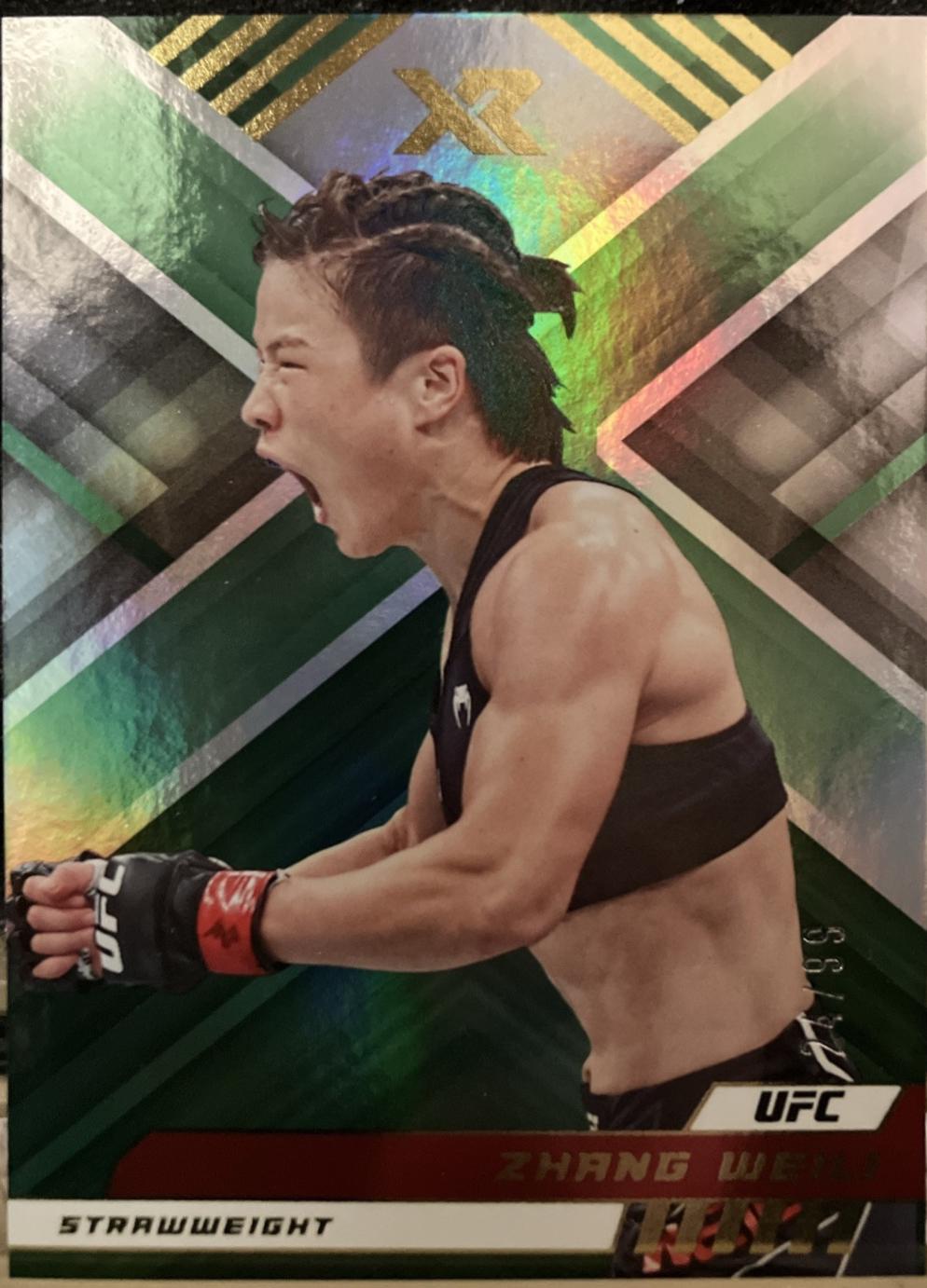Zhang Weili 2023 Panini Chronicles UFC Base XR #283 Green