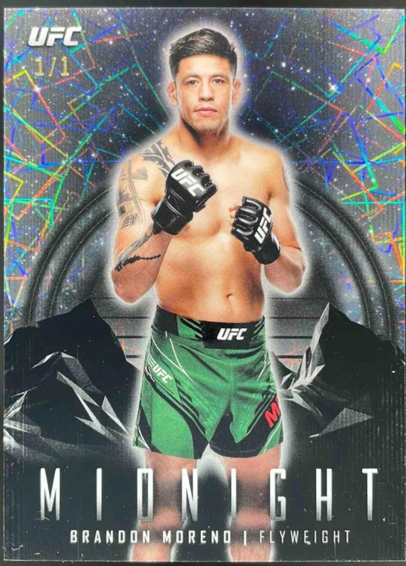 Brandon Moreno 2024 Topps Midnight UFC Base #9 Black Light