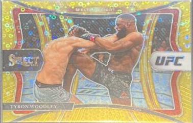 Tyron Woodley 2021 Panini Select UFC Premier Level #123 Gold Disco