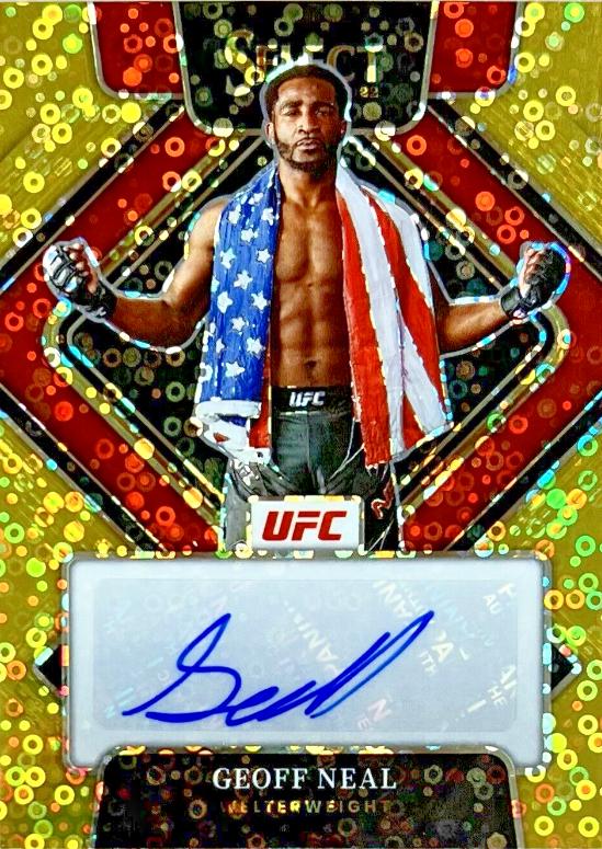 Geoff Neal 2022 Panini Select UFC Signatures #32 Gold Disco