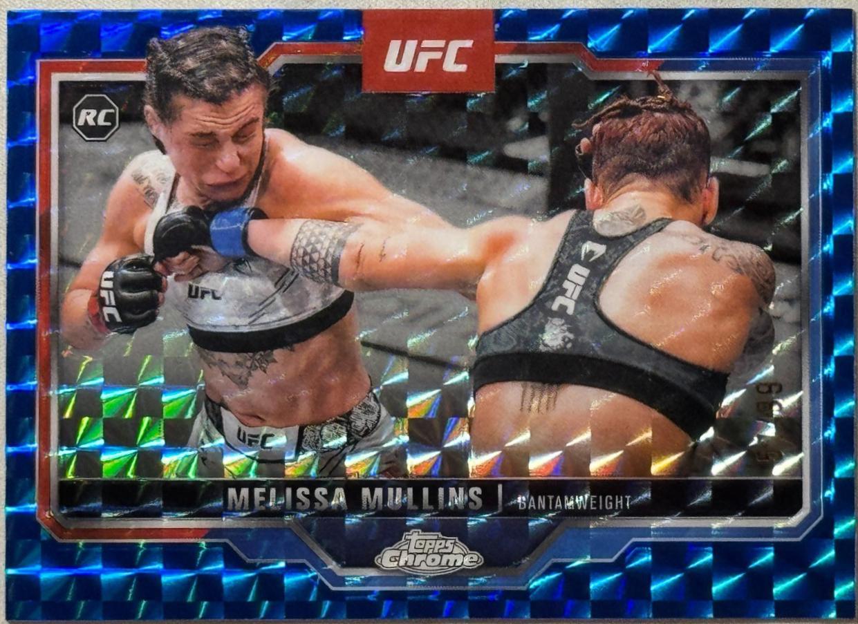 Melissa Mullins 2025 Topps Chrome UFC Base #197 Blue Geometric Refractor