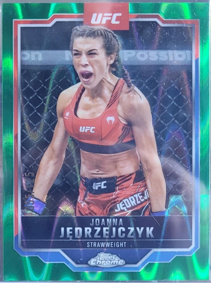 Joanna Jędrzejczyk 2025 Topps Chrome UFC Base #34 Green Wave