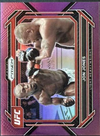 Jon Jones 2023 Panini Prizm UFC Base #74 Purple