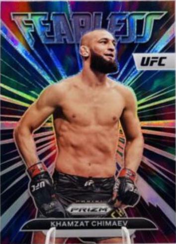 Khamzat Chimaev 2023 Panini Prizm UFC Fearless #5 Silver