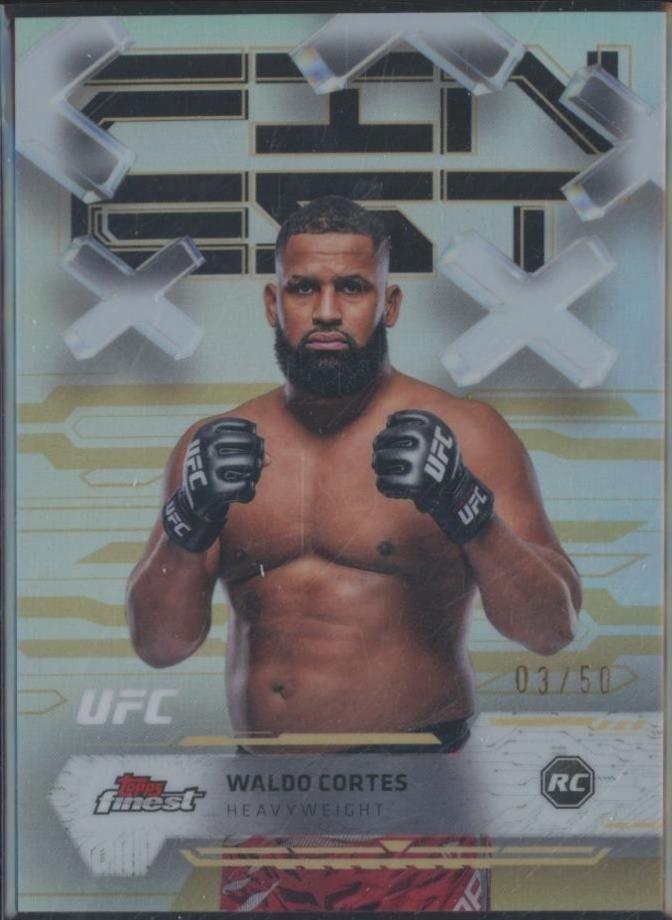Waldo Cortes Acosta 2025 Topps Finest UFC Base Common #97 Gold Refractor