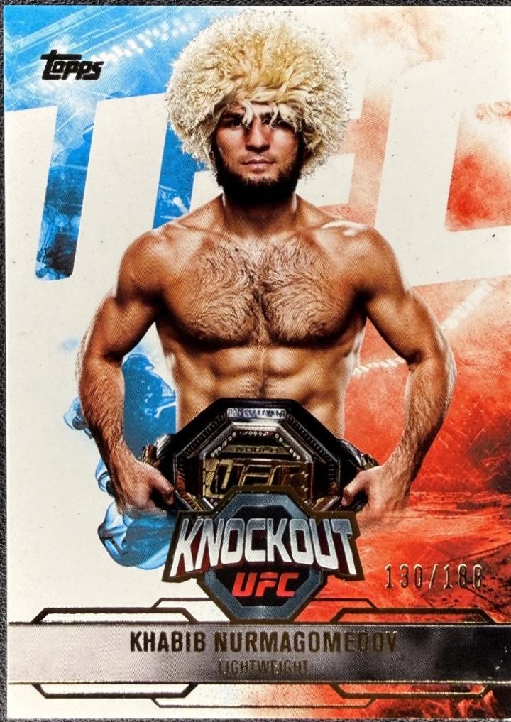 Khabib Nurmagomedov 2025 Topps Knockout UFC Base #36 Gold
