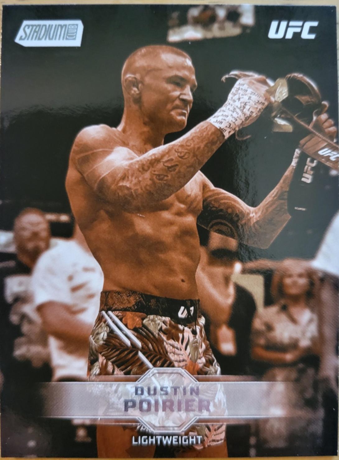 Dustin Poirier 2026 Topps Stadium Club UFC Base #27 Sepia
