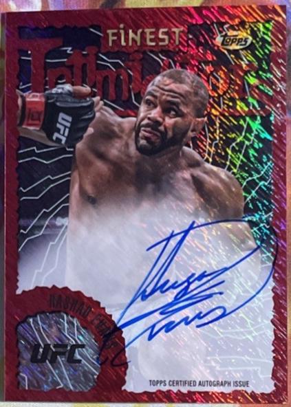 Rashad Evans 2024 Topps Finest UFC Intimidators Autographs #IA-RES Red Refractor