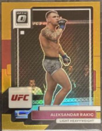 Aleksandar Rakic 2023 Panini Donruss Optic UFC Base #75 Gold