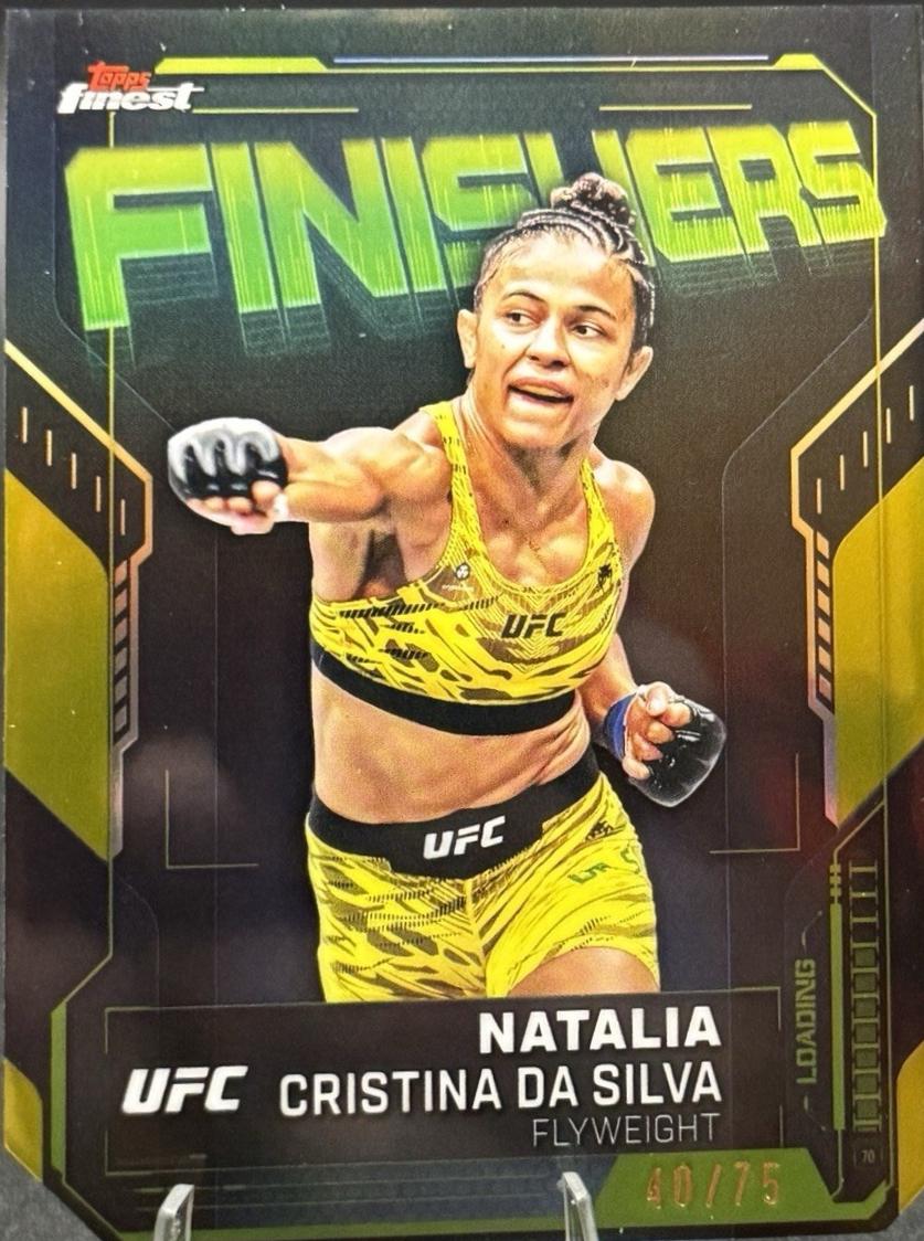 Natalia Silva 2025 Topps Finest UFC Finishers #FN-21 Die-Cut Refractor