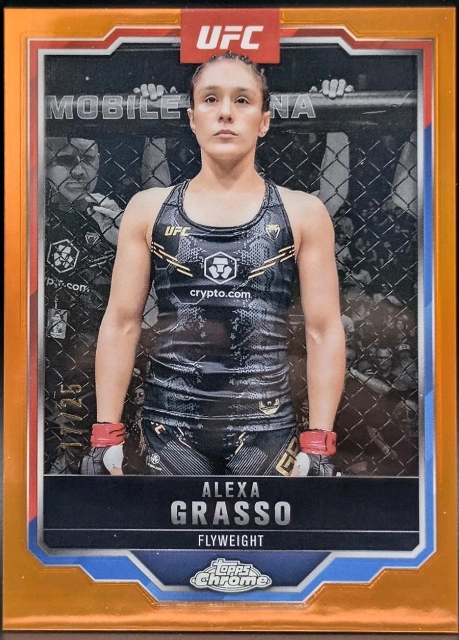 Alexa Grasso 2025 Topps Chrome UFC Base #14 Orange Refractor
