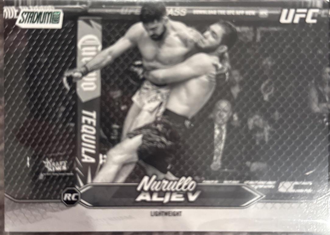 Nurullo Aliev 2025 Topps Stadium Club UFC Base #87 Black & White