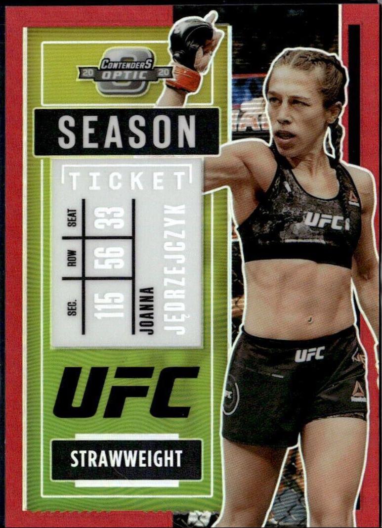 Joanna Jędrzejczyk 2021 Panini Chronicles UFC Base Contenders Optic Season Ticket #279 Silver