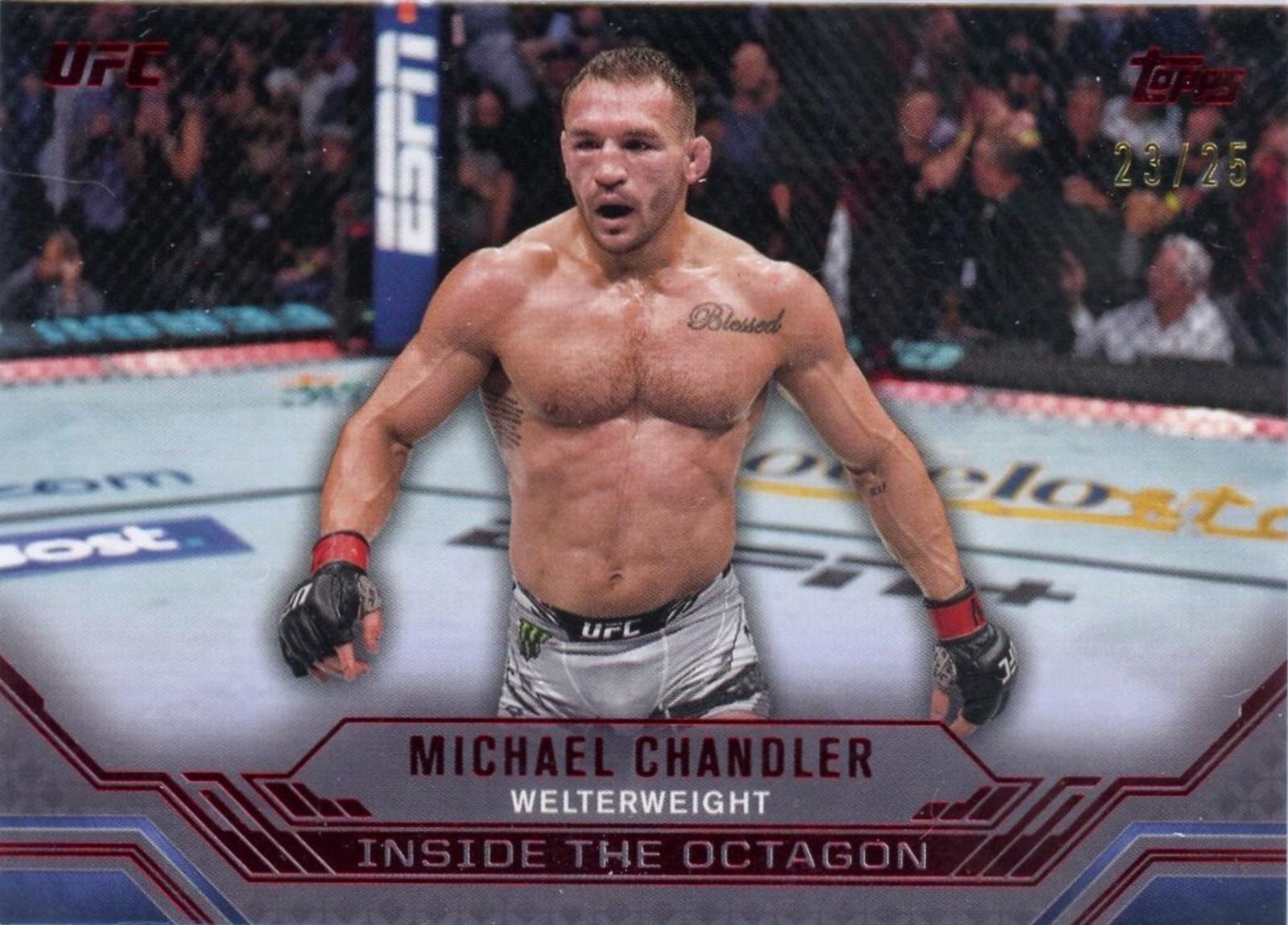 Michael Chandler 2024 Topps Knockout UFC Inside the Octagon #ITO-4 Red