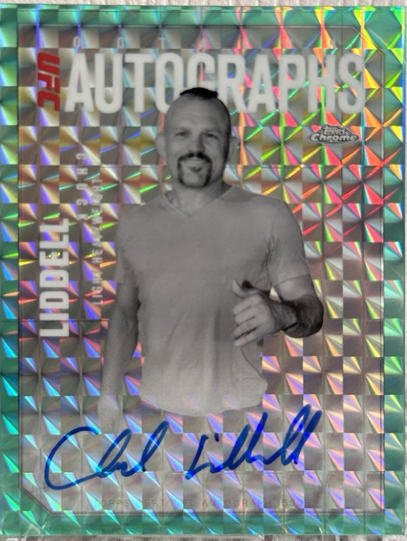 Chuck Liddell 2025 Topps Chrome UFC Octagon Legends Autographs #OLA-CL Geometric Aqua Refractor