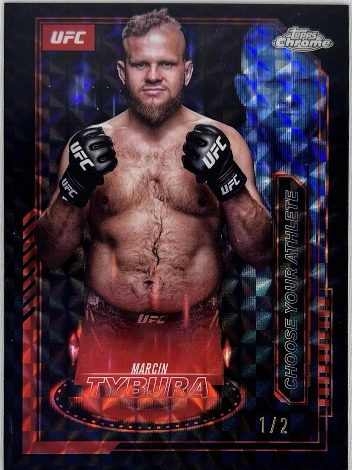 Marcin Tybura 2025 Topps Chrome UFC Mission Control #MCL-18 Geometric Black Refractor