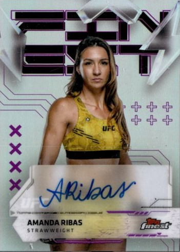 Amanda Ribas 2025 Topps Finest UFC Finest Autographs #FA-AR Superfractor