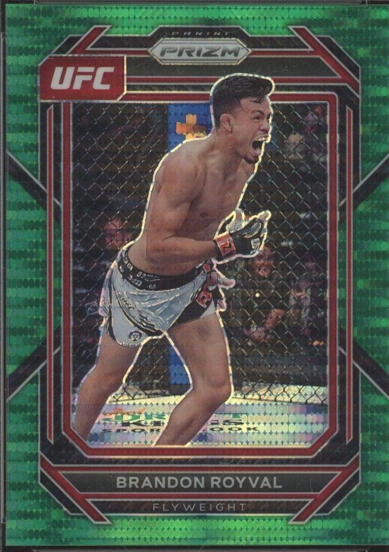 Brandon Royval 2023 Panini Prizm UFC Base #133 Green Pulsar