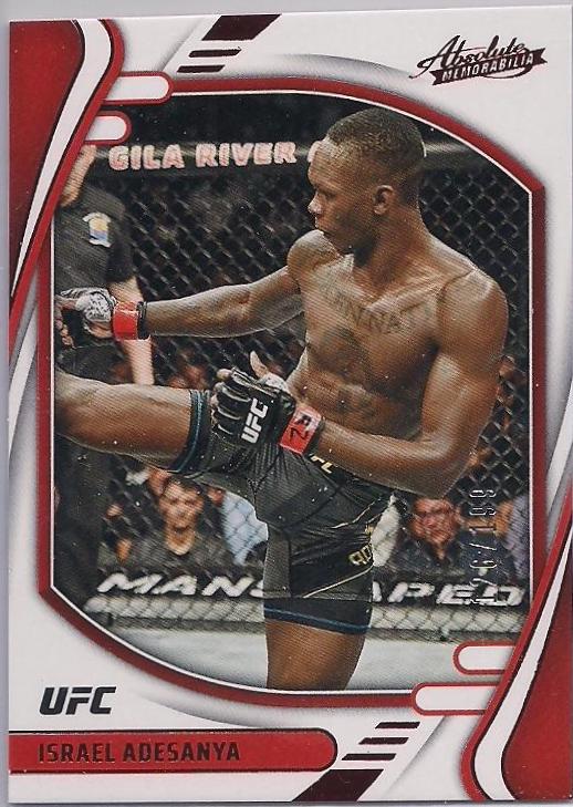 Israel Adesanya 2022 Panini Chronicles UFC Base Absolute #126 Purple