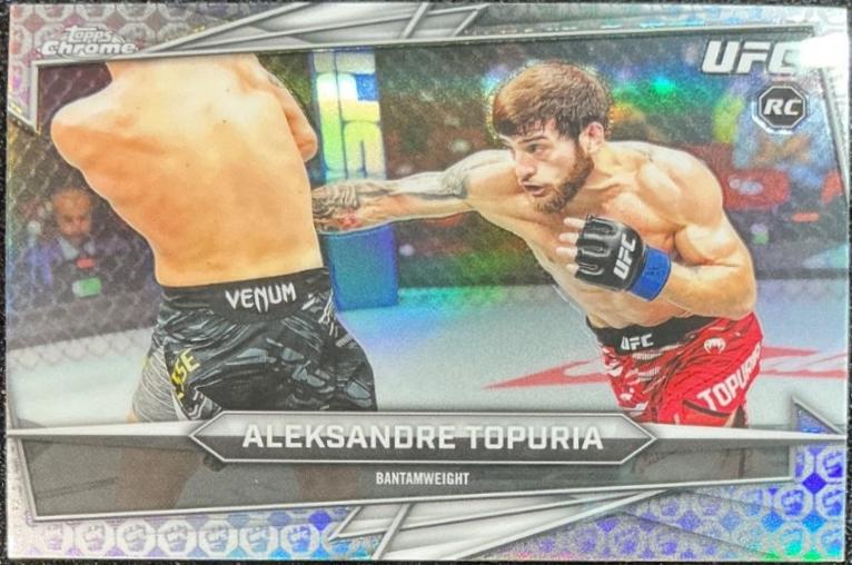 Aleksandre Topuria 2026 Topps Chrome UFC Base #187 UFC Glove Refractor
