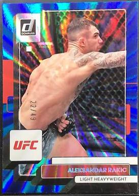 Aleksandar Rakic 2023 Panini Donruss UFC Base #26 Blue Laser