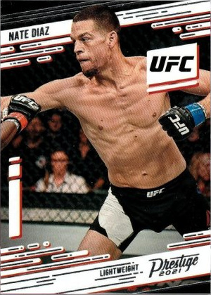 Nate Diaz 2021 Panini Chronicles UFC Base Prestige #72 Gold