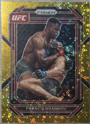 Francis Ngannou 2023 Panini Prizm Under Card UFC Base #117 Gold