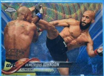 Demetrious Johnson 2018 Topps Chrome UFC Base #1 Blue Wave
