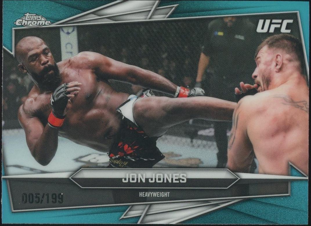 Jon Jones 2026 Topps Chrome UFC Base #36 Aqua Refractor