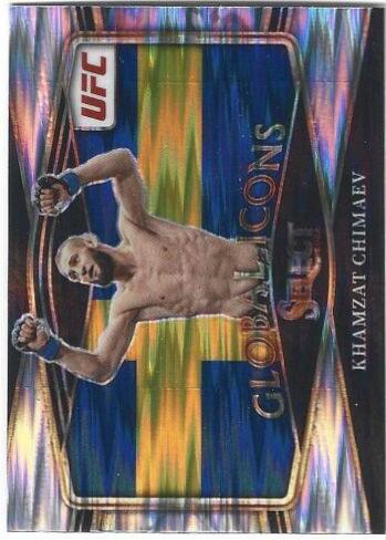 Khamzat Chimaev 2022 Panini Select UFC Global Icons #6 Flash