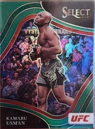 Kamaru Usman 2022 Panini Select UFC Octagonside #209 Green