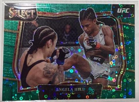 Angela Hill 2023 Panini Select UFC Octagonside #244 Green Disco