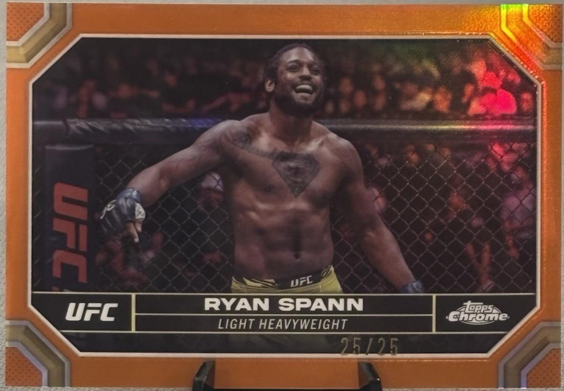 Ryan Spann 2024 Topps Chrome UFC Base #171 Orange Refractor