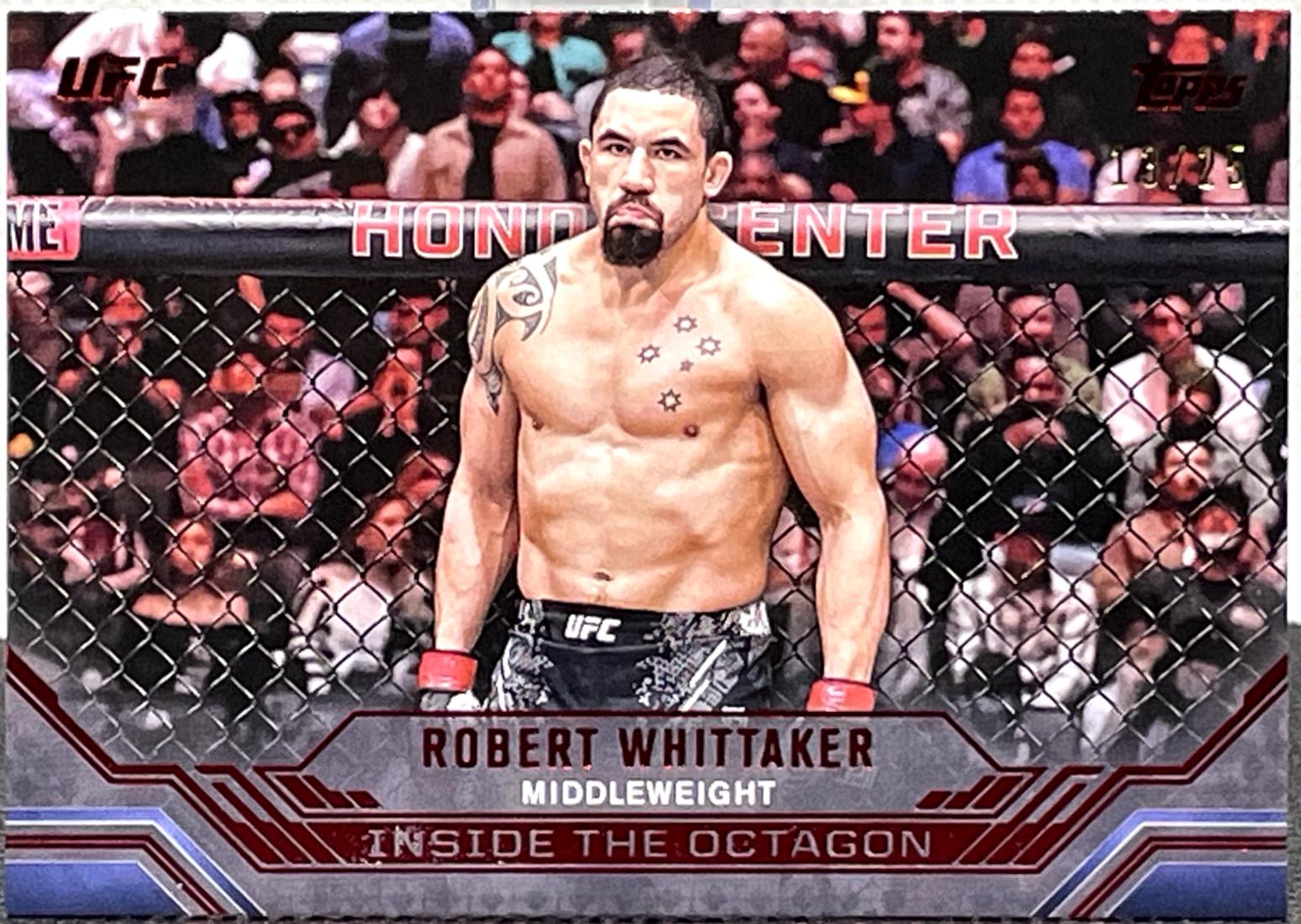 Robert Whittaker 2024 Topps Knockout UFC Inside the Octagon #ITO-16 Red