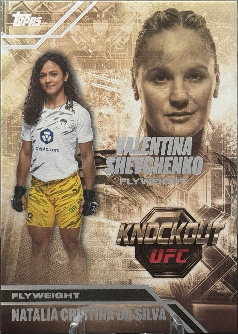 Valentina Shevchenko / Natalia Silva 2026 Topps Knockout UFC Octagon Successors #OS-30 Red