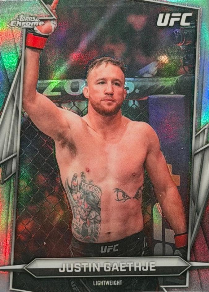 Justin Gaethje 2026 Topps Chrome UFC Base #39 Refractor