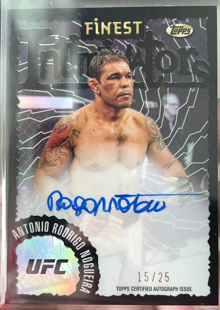 Antonio Rodrigo Nogueira 2024 Topps Finest UFC Intimidators Autographs #IA-ARN Black Refractor