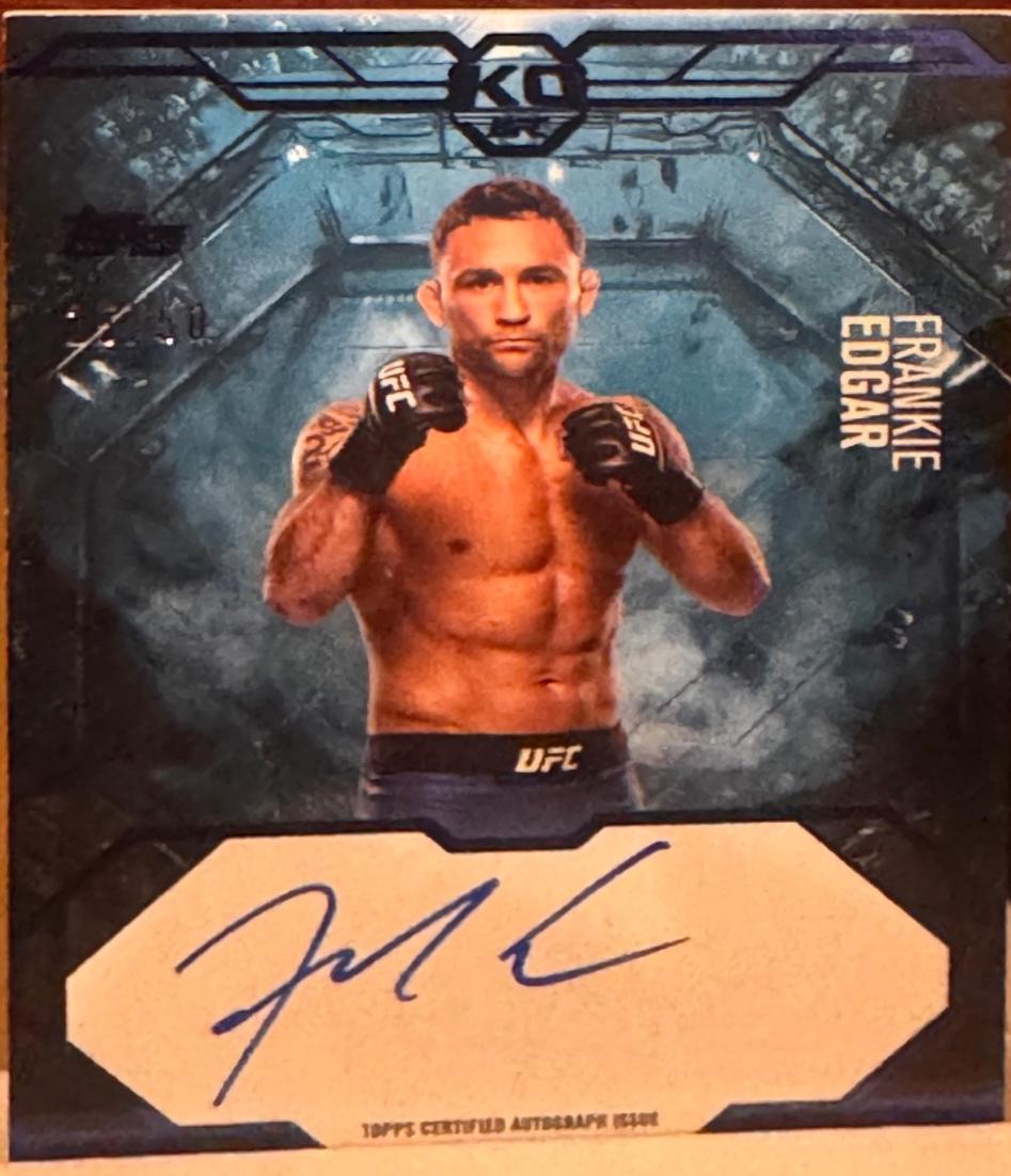 Frankie Edgar 2025 Topps Knockout UFC Knockout Autographs #KA-FE Blue