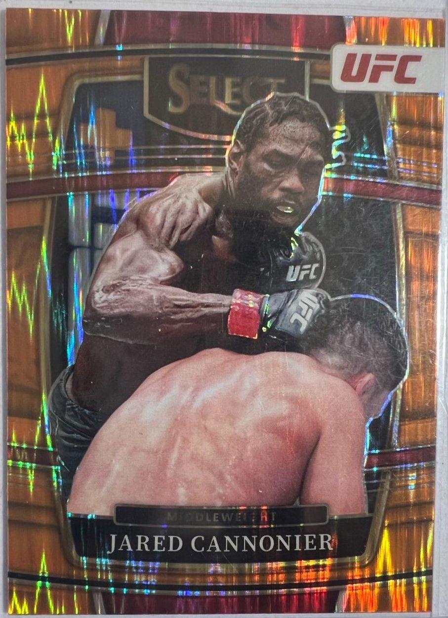 Jared Cannonier 2022 Panini Select UFC Concourse #8 Orange Flash