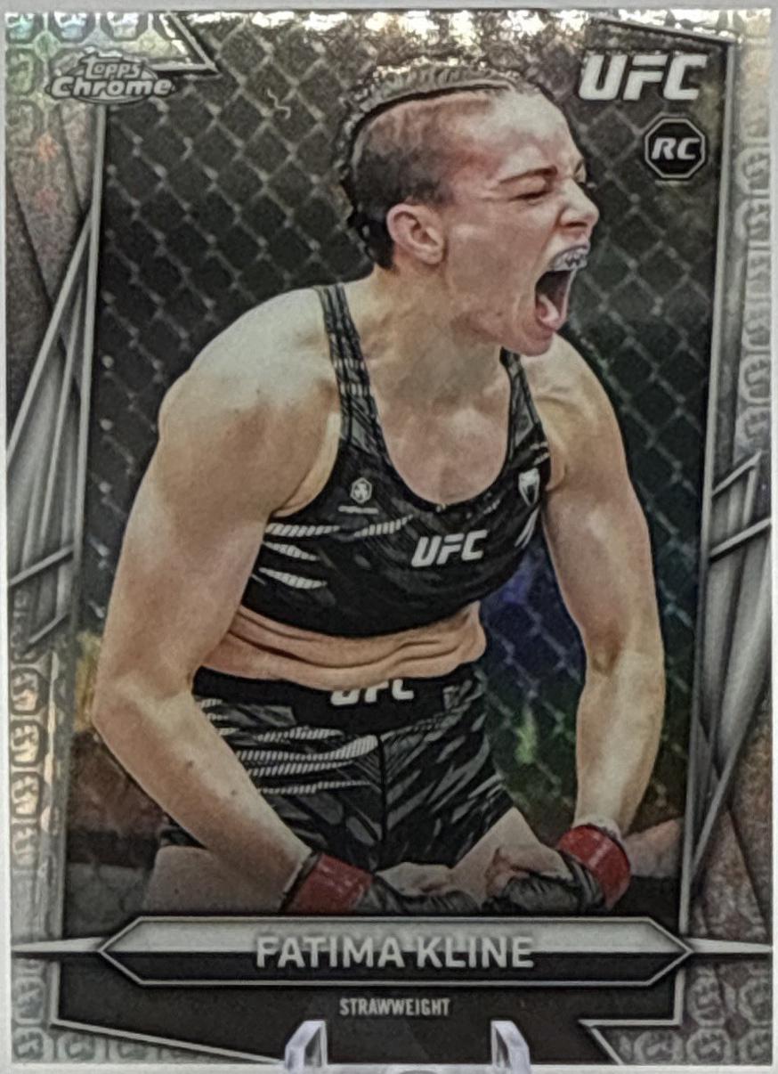 Fatima Kline 2026 Topps Chrome UFC Base #158 UFC Glove Refractor