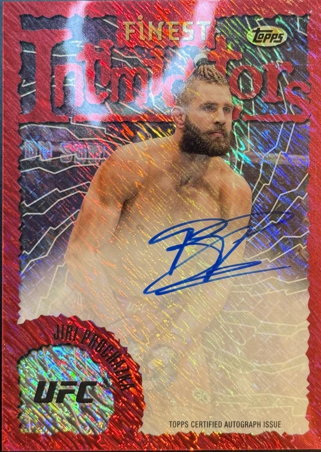 Jiri Prochazka 2024 Topps Finest UFC Intimidators Autographs #IA-JPR Black Refractor