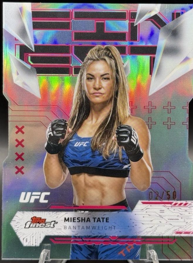Miesha Tate 2025 Topps Finest UFC Base Uncommon #165 Die Cut