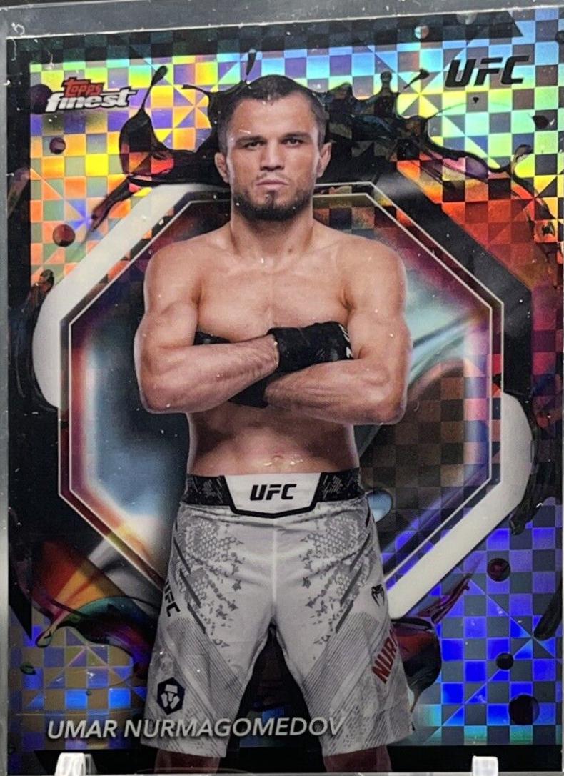 Umar Nurmagomedov 2024 Topps Finest UFC Base Rare #268 Checkerboard Refractor