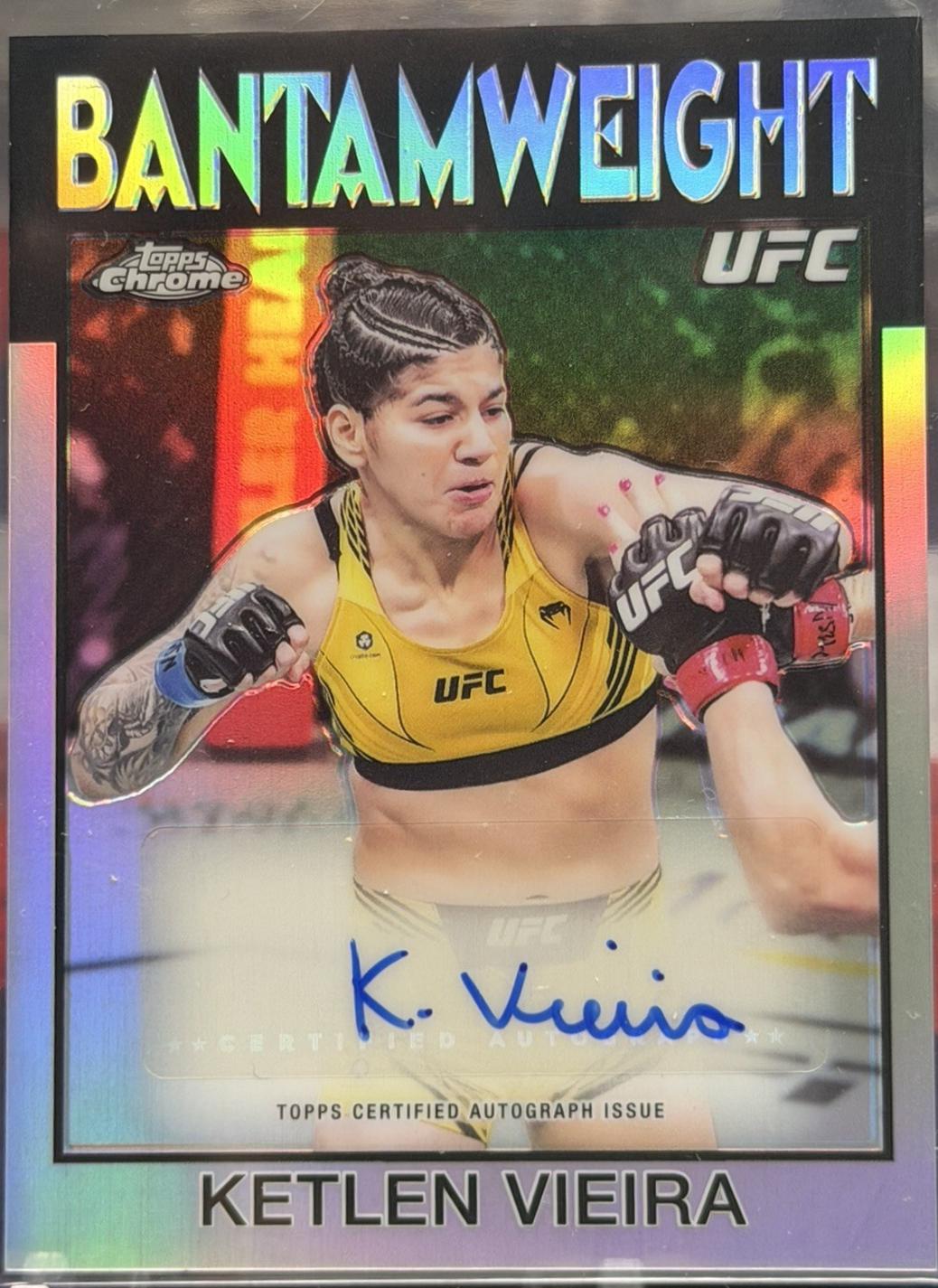 Ketlen Vieira 2026 Topps Chrome UFC 1986 Topps Signatures #86S-KV Refractor