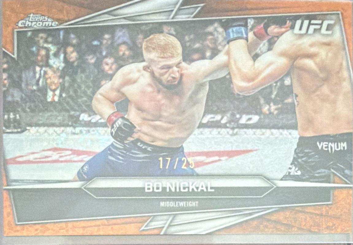 Bo Nickal 2026 Topps Chrome UFC Base #46 Orange Refractor