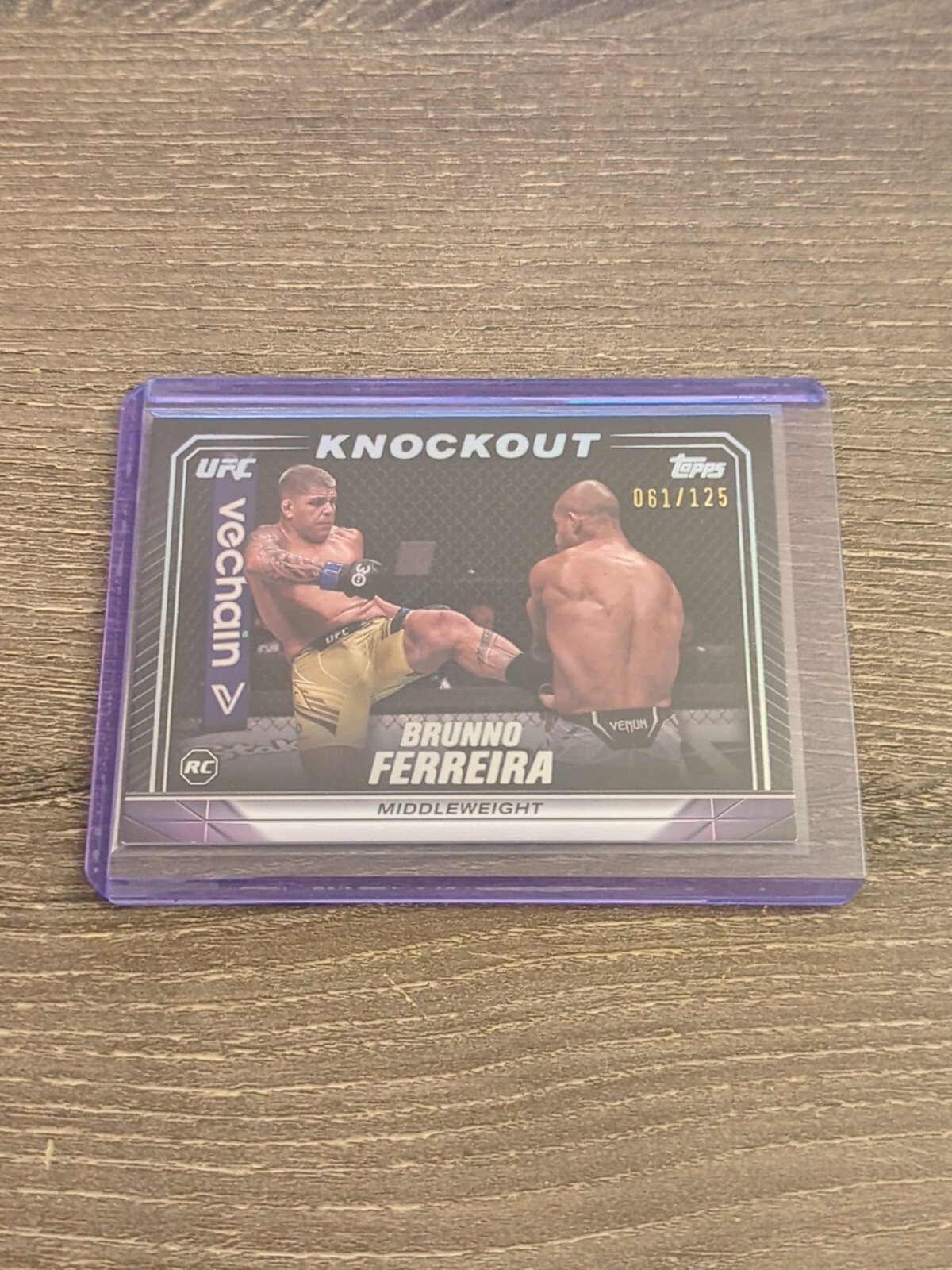 Brunno Ferreira 2024 Topps Knockout UFC Base #77 Holo Silver