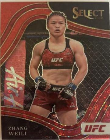 Zhang Weili 2022 Panini Select UFC Octagonside #291 Red Disco