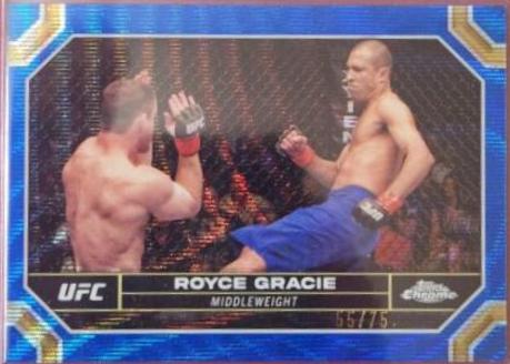 Royce Gracie 2024 Topps Chrome UFC Base #170 Blue Wave Refractor