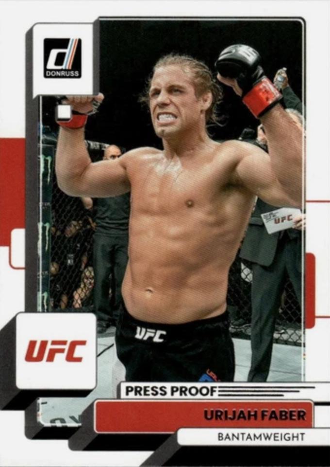 Urijah Faber 2023 Panini Donruss UFC Base #61 Press Proof Silver